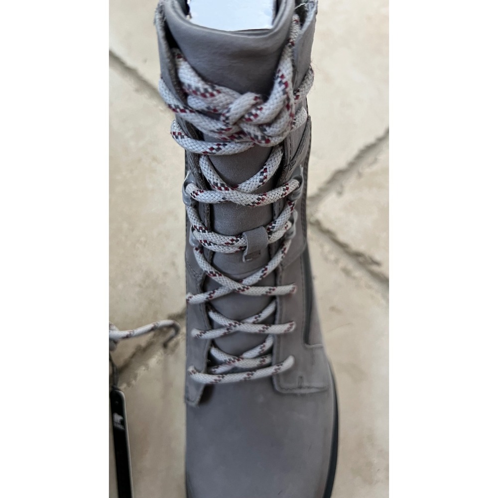 NEW Sorel Emelie II Lace WP Womens 9.5 Waterproof Boots Grey Quarry Grill - Picture 5 of 9